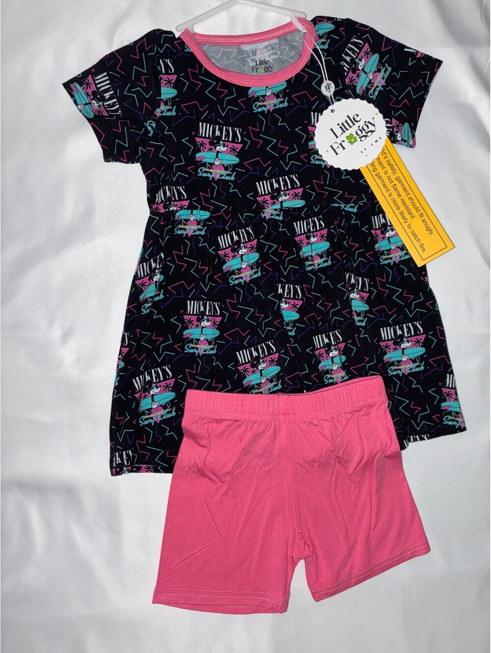 &mebamboo Pink Mickey Mouse Peplum Set 3T NWT